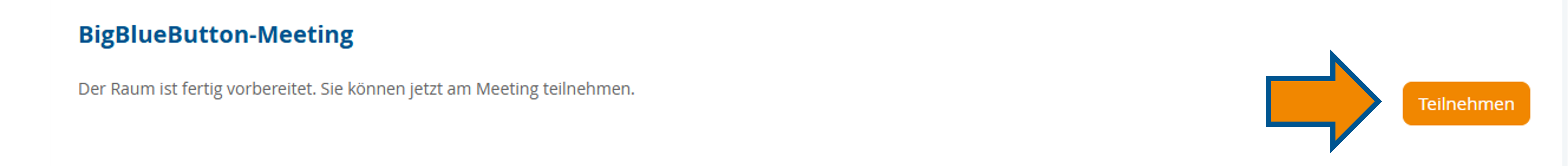 Anzeige in der Aktivität bei geöffnetem Meetingraum