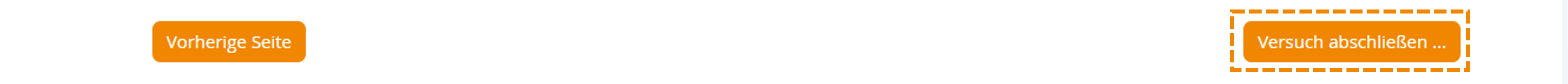 Markierung des "Versuch abschließen..."-Buttons in der Testansicht